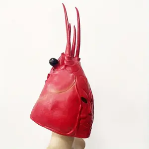 Latex Lobster Headpiece with Expressive Eyes & Antennae - Realistic Shell Texture, Comfortable Fit for Halloween Costumes, Themed Parties & Role-Play - Funky Novelty Costume Accessory for Adults & Teens (Durable Latex Material)