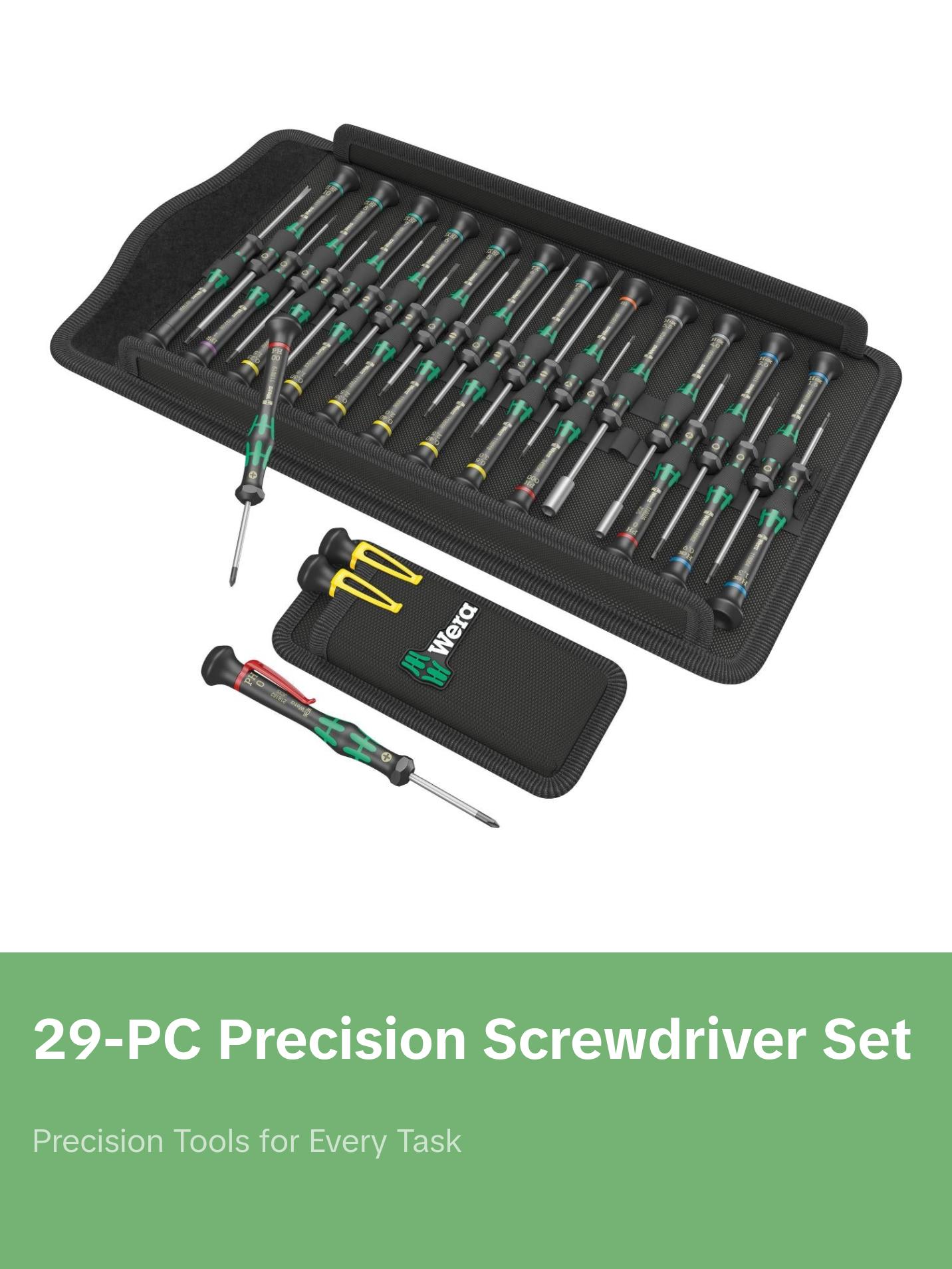 Wera 05134027001 Kraftform Micro Electronics Screwdriver Set Big Pack 2, 29 Pc. Wera 05134027001 Kraftform Micro Electronics Screwdriver Set Big Pack 2, 29 Pc.