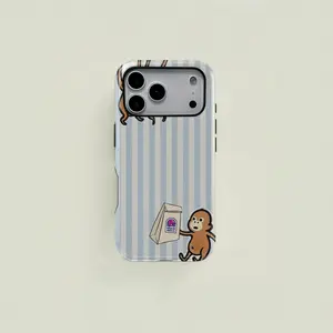 Fun monkey Taco Bell pattern phone case, sturdy and durable 2-in-1 case, compatible with iPhone 17/16/15/14/13/12/11 Pro Max/Plus/Pro, Galaxy S25/S24/S23 Ultra. Durable, stylish protection, and a great holiday gift.