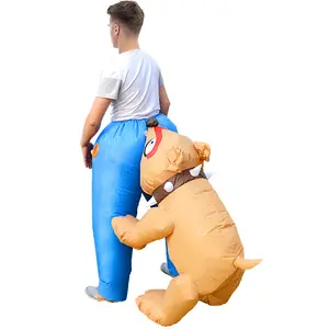 Inflatable Dog Bite Butt Costume, Rechargeable Battery, Party Funny Holiday Performance Wear, Inflatable Suit for Fun Events