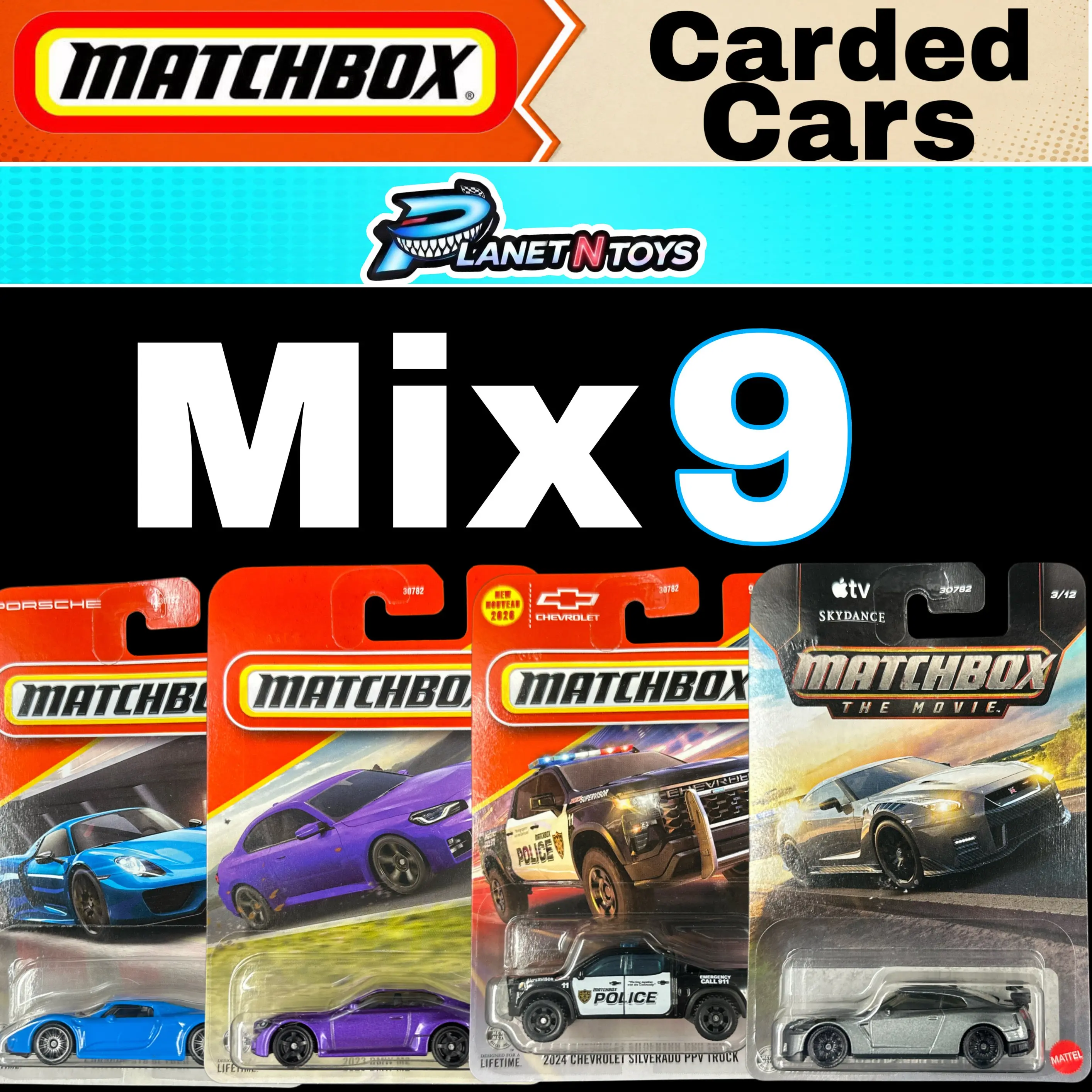 Matchbox Car Collection 2026 Mix 9 Vehicles