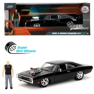 Jada 1:24 Fast & Furious Dom’s 1970 Dodge Charger R/T Black with Figure