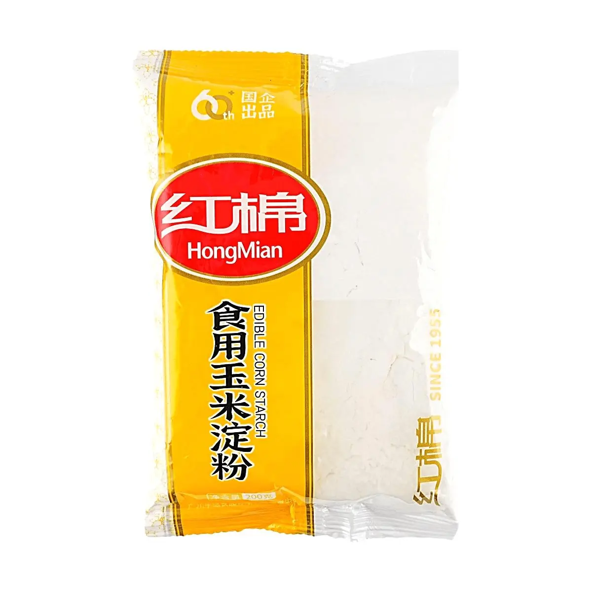 HONGMIAN Edible Corn Starch 200g - Premium Baking & Cooking Ingredient, Guangzhou Traditional Brand