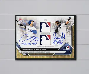 Topps Now 1/1 Insert Shohei Ohtani/Aaron Judge 12x17 Poster