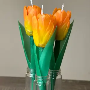 Decorative Tulips Candle - Perfect for Home and Party Decor - Ornaments 1 flower Cozy Freshener Decoration