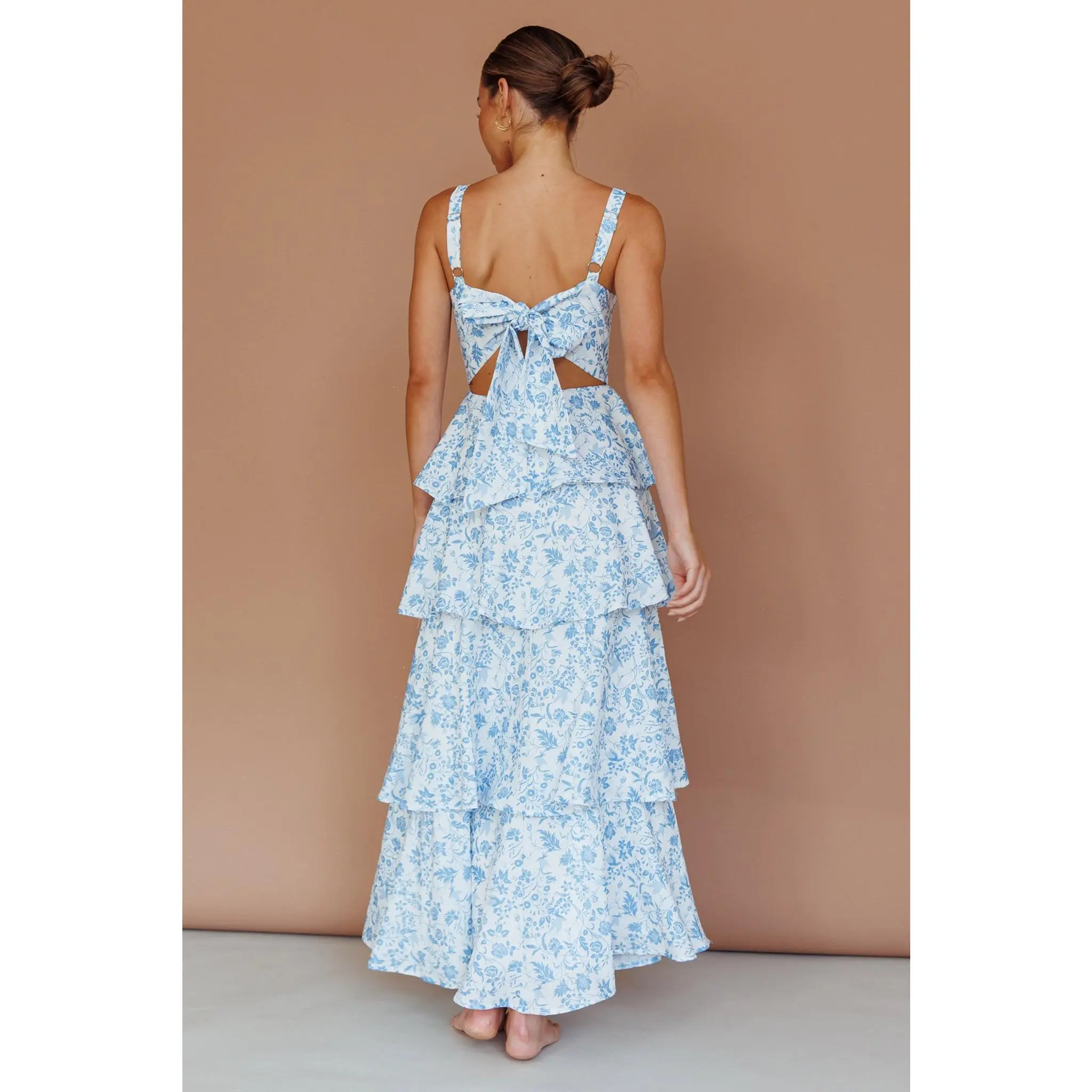 Tiered Ruffle Dress Women Casual Summer Spaghetti Strap Sleeveless Floral Layered Maxi Dress for Women Beach Sundress Outfits Clothes - TikTok Shop Tiered Ruffle Dress Women Casual Summer Spaghetti Strap Sleeveless Floral Layered Maxi Dress for Women Beach Sundress Outfits Clothes - TikTok Shop