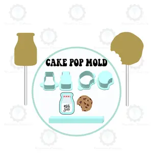Milk & Cookies Cake Pop Mold | Deluxe Cutter, Popper, and Tray Option