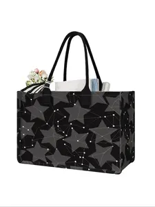 Large Capacity Star Pattern Storage Bag, Unique Bags, Durable Handles, Space-Saving Multi-Purpose Organizer for School Travel Shopping