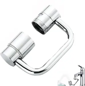 Rotatable Faucet Aerator Extension - for Effortless, All-Angle Control, Rotating Swivel Faucet Aerator Extender, Kitchen Bathroom Sink Faucets Sprayer Attachment with 2 Mode Splash(1PC)