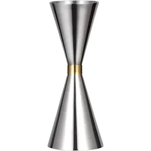 Stainless Steel Cocktail Jigger for Bartending, Japanese 1 Oz 2 Oz (30 ML /60 ML) with Measurements Inside
