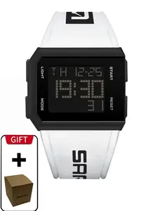 SANDA 9003 Brand Men's Watches Fashion Casual Watch for Men Sport LED Digital Wristwatch Waterproof Military Clock , Fashionable Waterproof Watch with Luminous & Alarm & Calendar Function, with Box