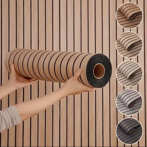 BRODARK 3D Vintage Wood Grain Peel and Stick Decorative Wallpaper - Auto-Adhesive, Removable, Washable, Waterproof, Durable Vinyl (15.7*118.1 in) with 3D Wood Texture, for Bedroom Decor, Living Room Decor, Not for Diatomaceous Earth Walls