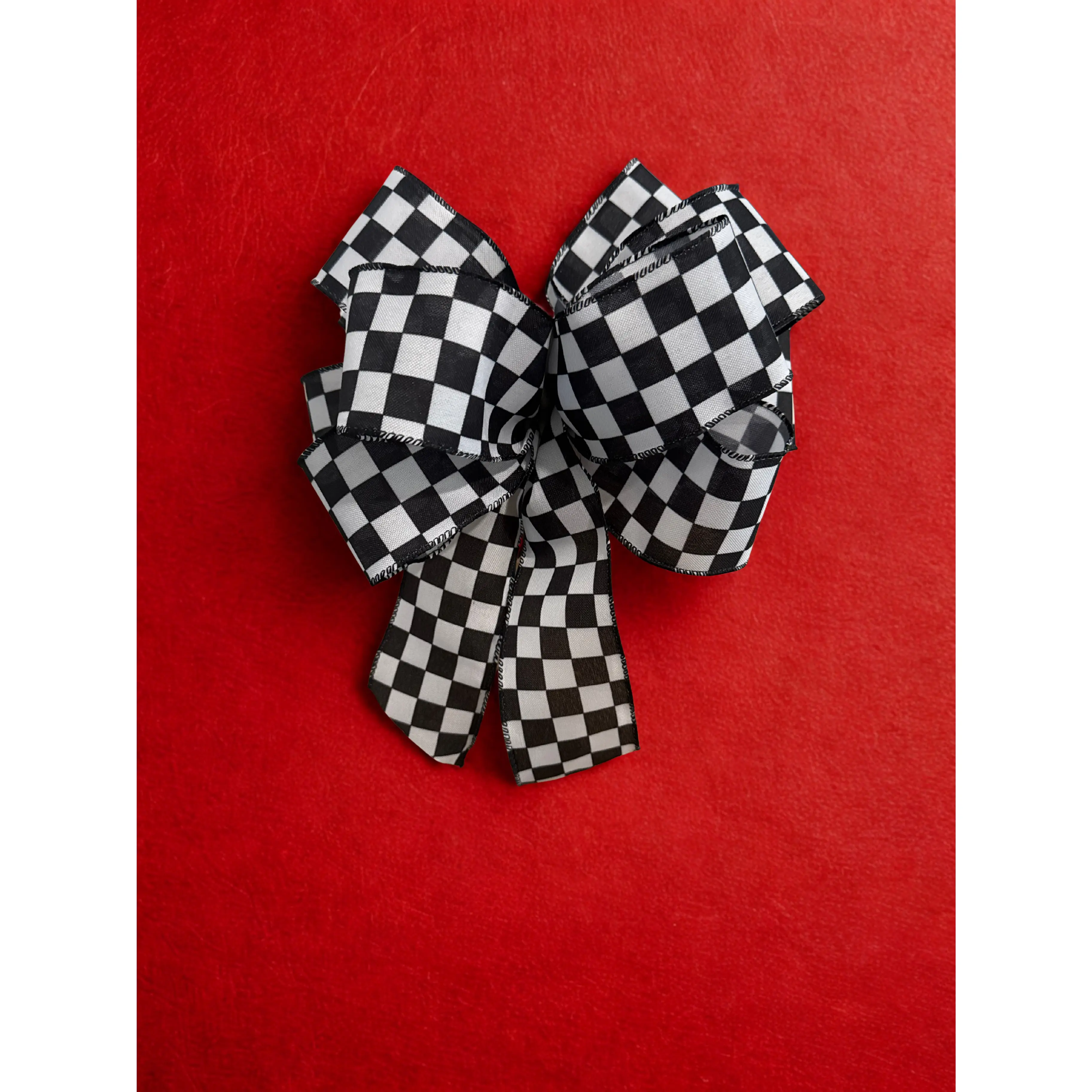 2.5 in Black and White Plaid Wired Fabric Trim & Embellishments, 10 yd Roll Decorative Webbing Ribbon for Special Occasions, Check