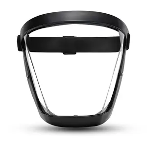Transparent Visor - Adjustable Full-Face Protective Shield - Durable Plastic Safety Mask - Heat & Impact Resistant for Work, Kitchen, and Outdoor Use with Easy Drawstring Closure