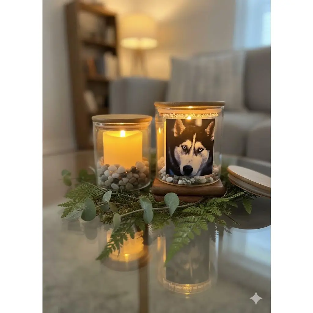 Custom Candle with Your Photo & Flameless Candle