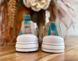 Very G Aman Turquoise Sneaker with Western Style and Cushioned Insoles for Ultimate Comfort