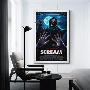 Scream Poster Horror Movie Canvas Art Wall Art Picture Print for Modern Family Bedroom Decor Kitchen Paintings Aesthetic Design