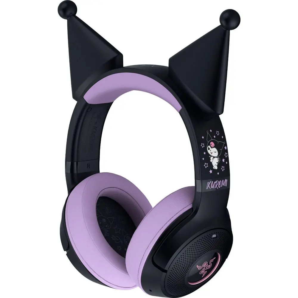 Razer Kraken Kitty V2 BT - Kuromi Edition Headset: Wireless Gaming Mac & PC Compatible