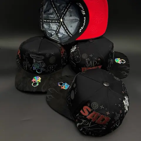 Gorra Sad Boyz  Chava Hats - diferentes diseños Stylish Black Caps with Designs for Men and Women