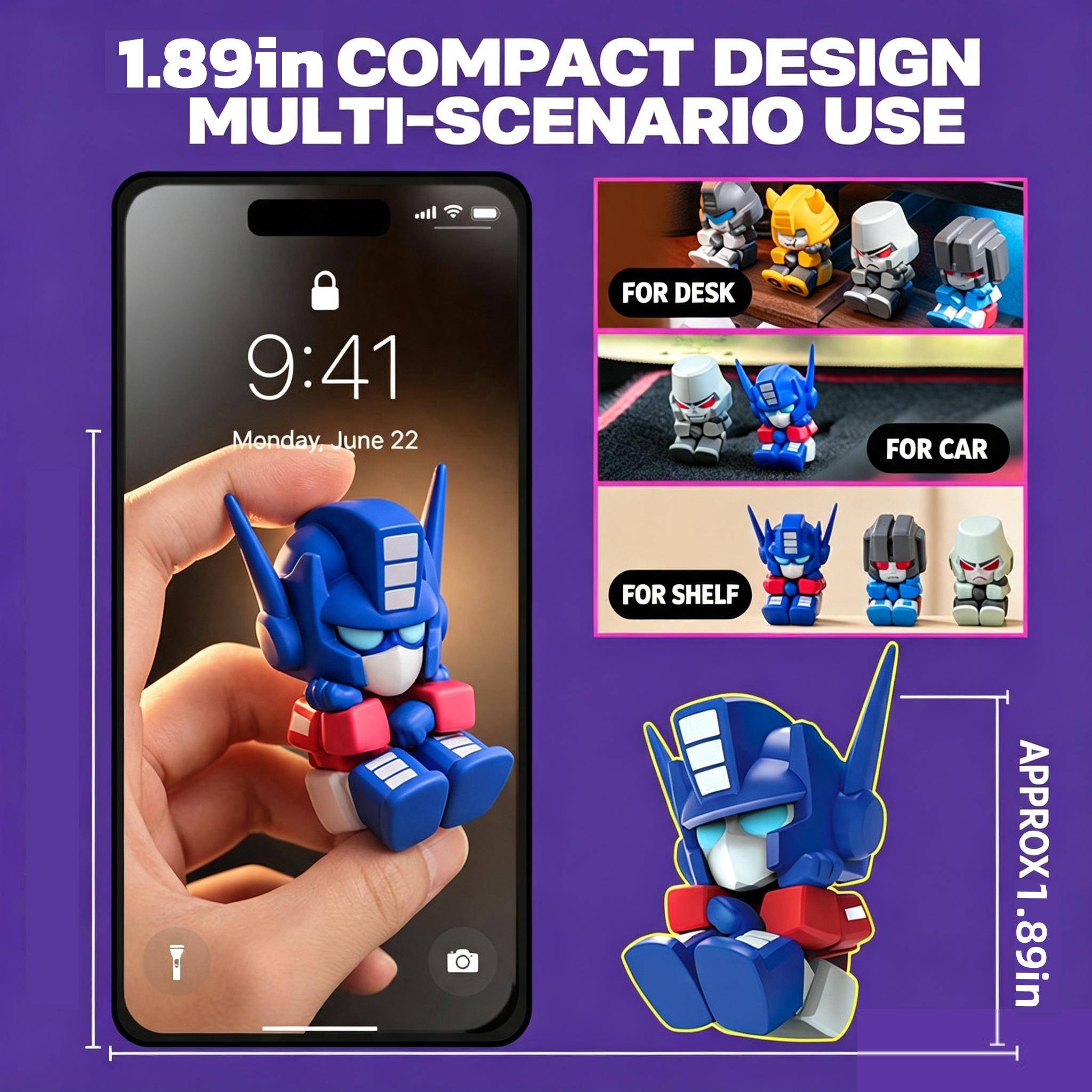 MINISO AAP Series Transformers 01 Action Figure, Unisex Cute Collectible Figurines, Collectibles, Desktop Decor Ornament, Model Toy Gift