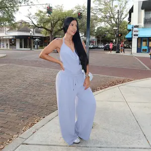 Joa Giraldo Sky Halter Top & Wide Leg Pants Set