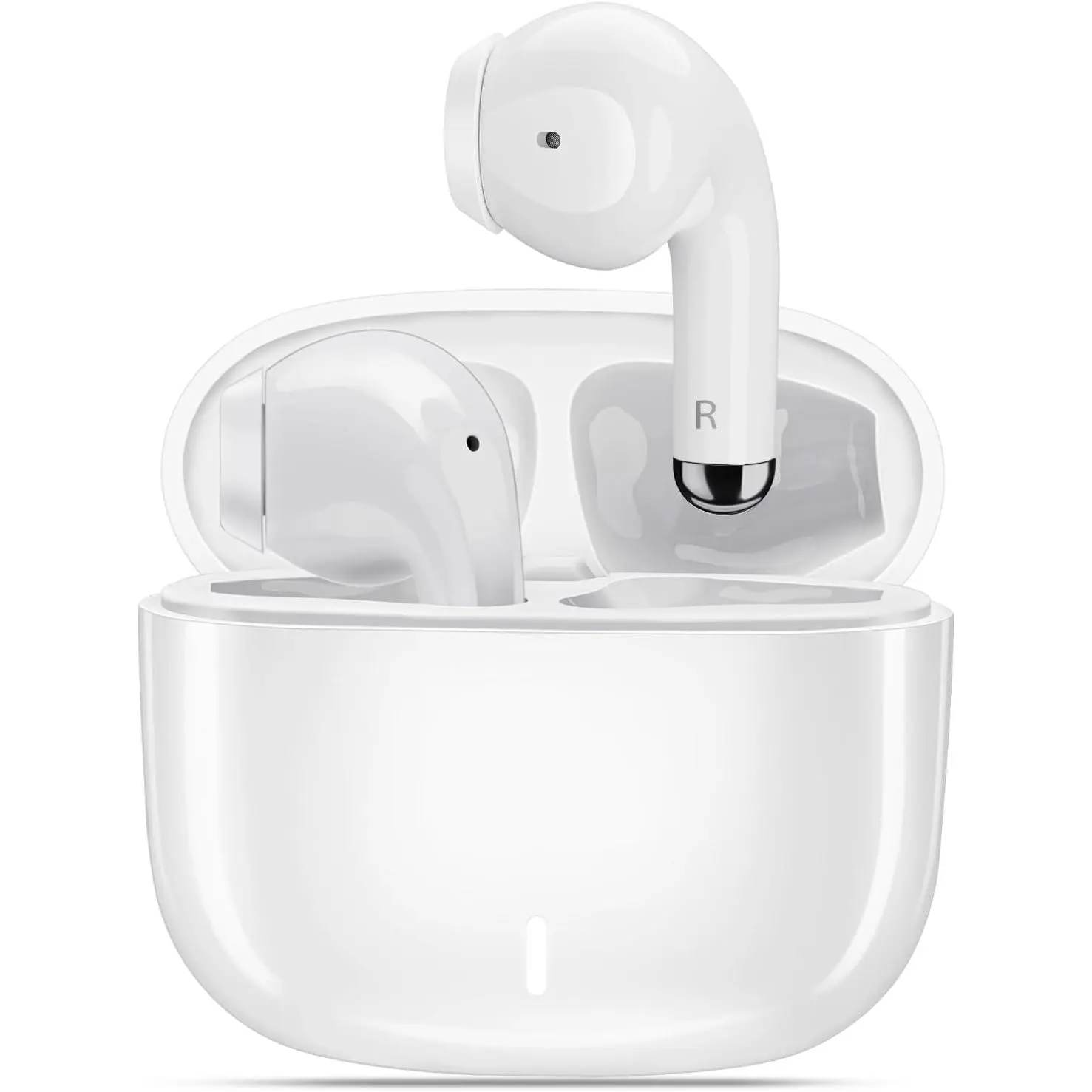 Wireless Earbuds for Samsung S25 Ultra S26 S24 S23 Fe S22+, 5.3 Bluetooth Earbuds Noise Isolating Ear Bud with Mic Touch HiFi Stereo Wireless Headphone for iPhone 17 Air 16 15 Pro Max 14 Plus/Pixel 10