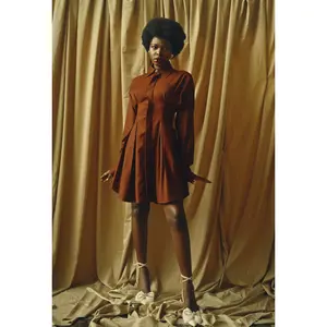Burnt Tangerine Pleated
