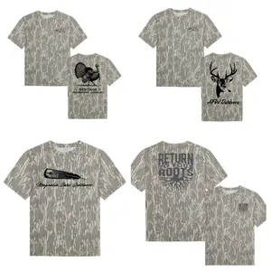 {Full Size S-5XL} Mossy Oak Greenleaf Bottomland Camo T-Shirt 3D Retro Waterfowl Realtree Buck Magnolia Oaks Graphic Tee Unisex Hunting Shirt Camouflage Streetwear Breathable Lightweight Cotton Casual TikTok Shop US Outfit