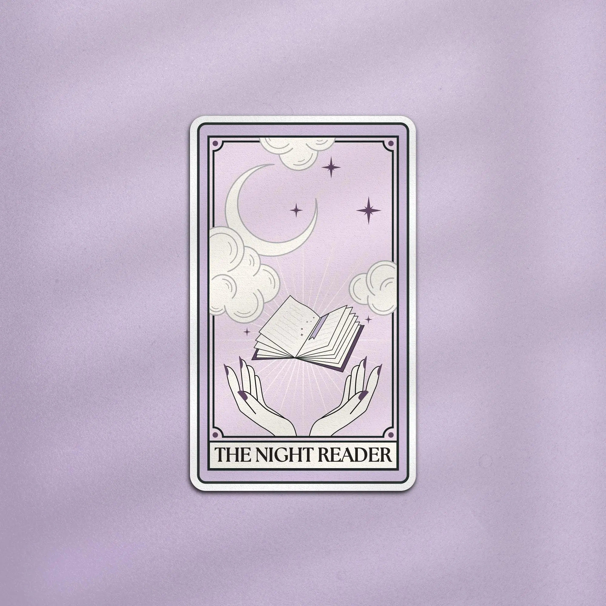 Night Reader Tarot Card Kindle Sticker, Book Related Sticker, Reading Sticker, Tarot Card Book Sticker, Book Gift, Bookish Kindle Sticker