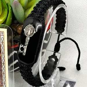 Saint Benedict Handmade Woven Bracelet with Iconic Design and Handcrafted Craftsmanship