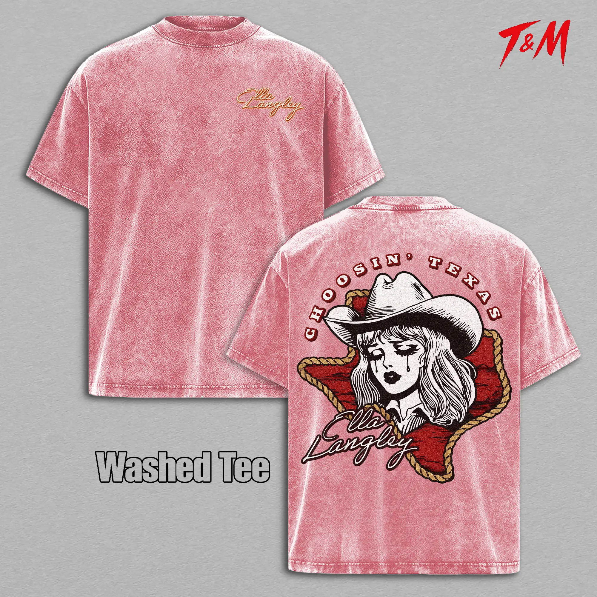 Washed Tee - Pink
