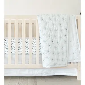 Bamboo Percale Quilt - Burst Honeydew