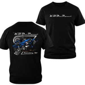 180g[100%cotton]KBD Diesel Performance T-shirt, Turbo Truck Graphic, 2 Sides, Black Cotton T-shirt, Diesel Performance Apparel for Men & Women