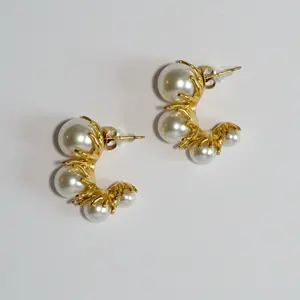 Seraphina Gold Plated circle earrings