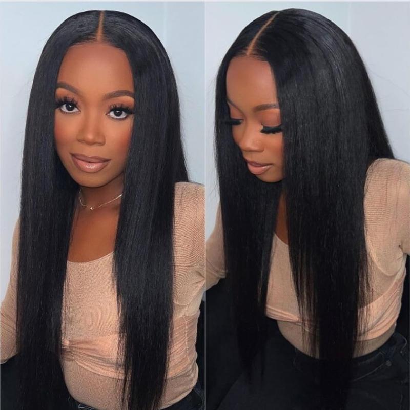 Yaki Straight Bundles Human Hair 1/3/4 Bundles Salon Quality Quick Weave Virgin Human Hair Extension Natural Black Hair Bundles for Sew in