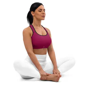 Burgandy Padded Sports Bra