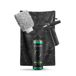 BLACKLINE Wash Kit – Complete Car Wash Kit with Foam Cannon, Ultra Foam Soap, Wash Mitt, and Twisted Loop Drying Towel