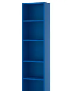 IKEA BILLY Bookcase, Blue, 15 3/4 x 11 x 79 1/2 Inch, Tall Space-Saving Bookshelf with Adjustable Shelves, Modern Scandinavian Storage Cabinet for Home Office, Bedroom & Living Room Organization