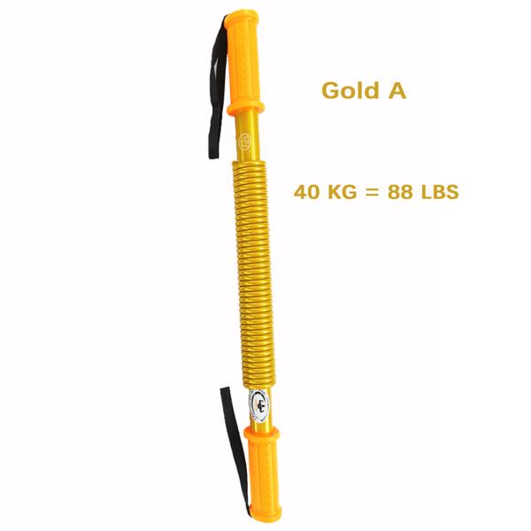 HAOYING Power Twister Bar Germany Spring Bar Arm Strength Trainer Home Gym with Uniform Bending for Greater Durability Gold Series 30kg 66lbs-110kg 242lbs