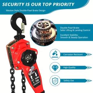 Hot 2200LBS Lever Chain Hoist 10FT, 1T 3M Lever Chain Hoist 1 Ton Commercial Portable Hooks For Building Garages Warehouse Automotive Machinery-2024