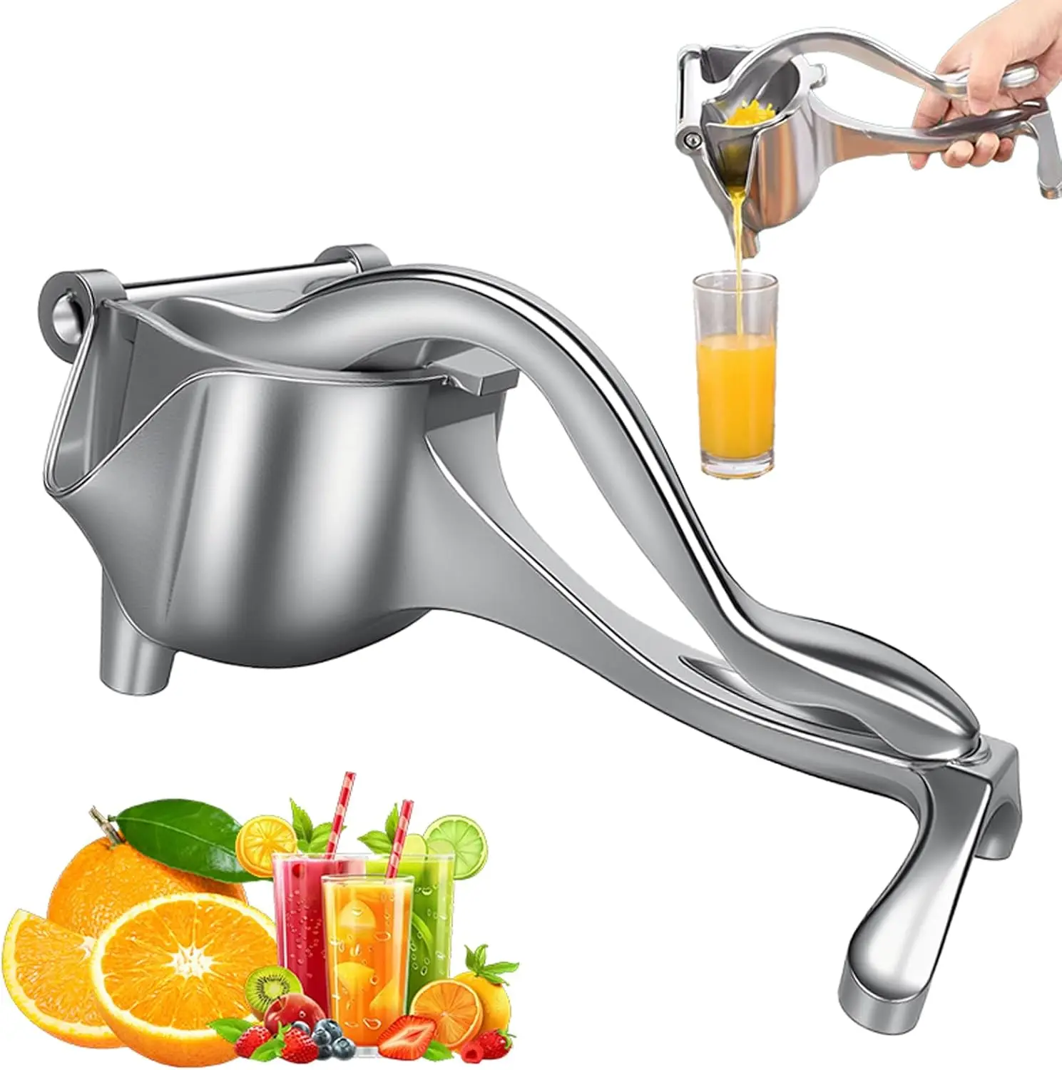 Juicer Manual Juicer Squeezer Hand Pressure Juicer Pomegranate Orange Lemon Sugar Cane Juice Kitchen Bar Fruit Tools Accessories Aluminum Alloy