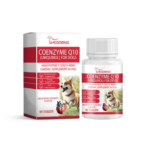 Yegbong Coenzyme Q10 Tablets for Dogs - Cardiac & Eye Care Energy Supplement with Chicken Liver, Sheep Colostrum, Microcrystalline Cellulose - 80 Tablets