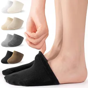 Sofier Toe Socks for Women Mules Half Socks No Show Toe Covers Topper Non-Slip Socks Liners for Clogs & Flats 8 Pairs