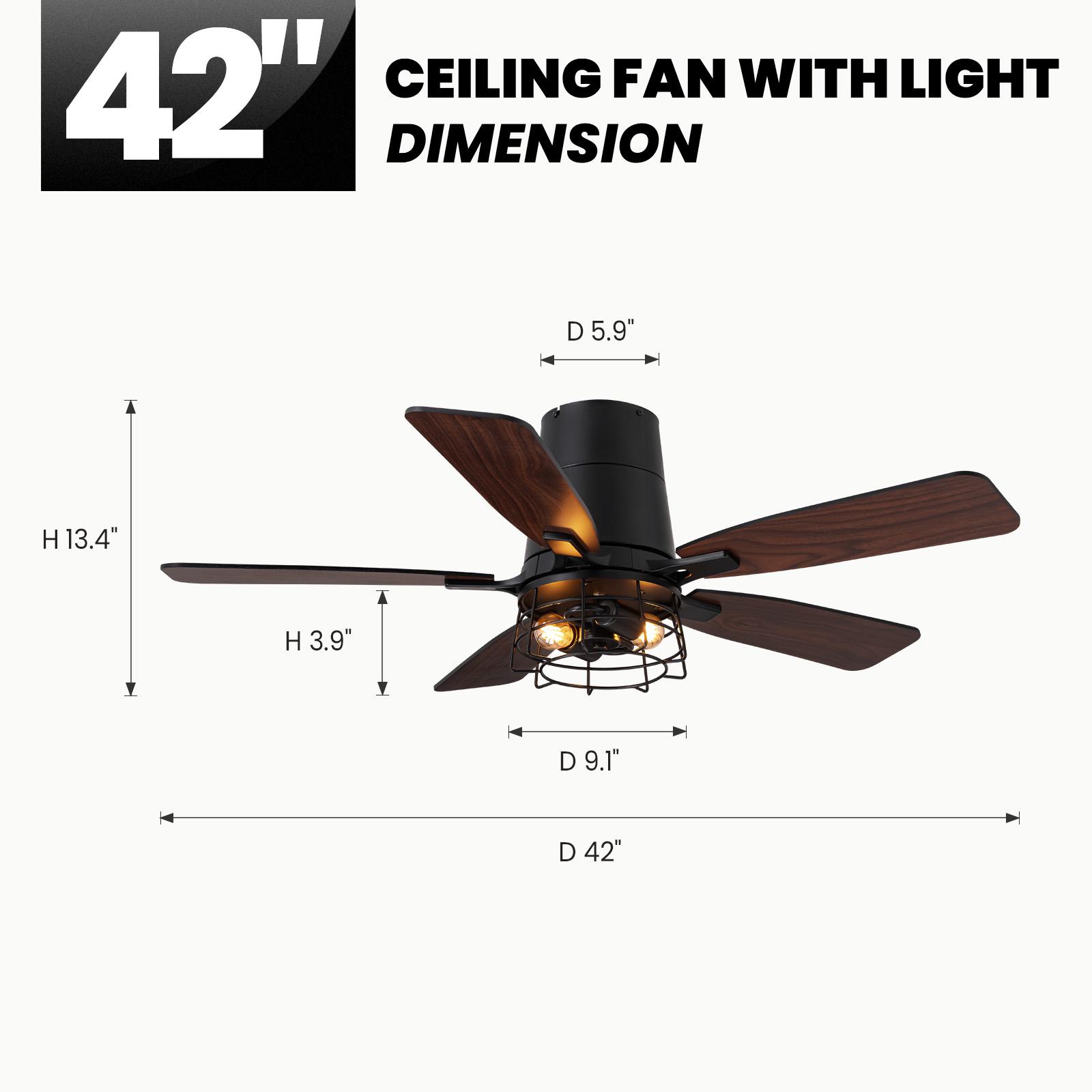 42"/ 52" Ceiling Fan with Lights and Remote Control 6 Speeds Qiuet Framerhouse Ceiling Fan for Bedroom Living Room Kitchen Indoor Outdoor 42"/ 52" Ceiling Fan with Lights and Remote Control 6 Speeds Qiuet Framerhouse Ceiling Fan for Bedroom Living Room Kitchen Indoor Outdoor