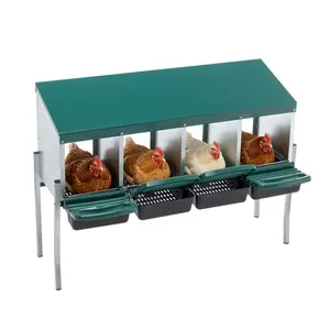 Aobtkel®4-Hole Chicken Nest, With Legs And Cover to Protect Eggs,Green   WL#Summervibes