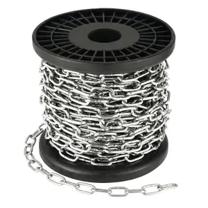 Galvanized Metal Chains, 2mm/2.5mm/3mm/3.5mm Hanging Chain - Jack Chain Roll for Light Chains Needs for Bird Feeders, Lights, Flowerpots Outdoor Projects, Jewelry Making & DIY Home