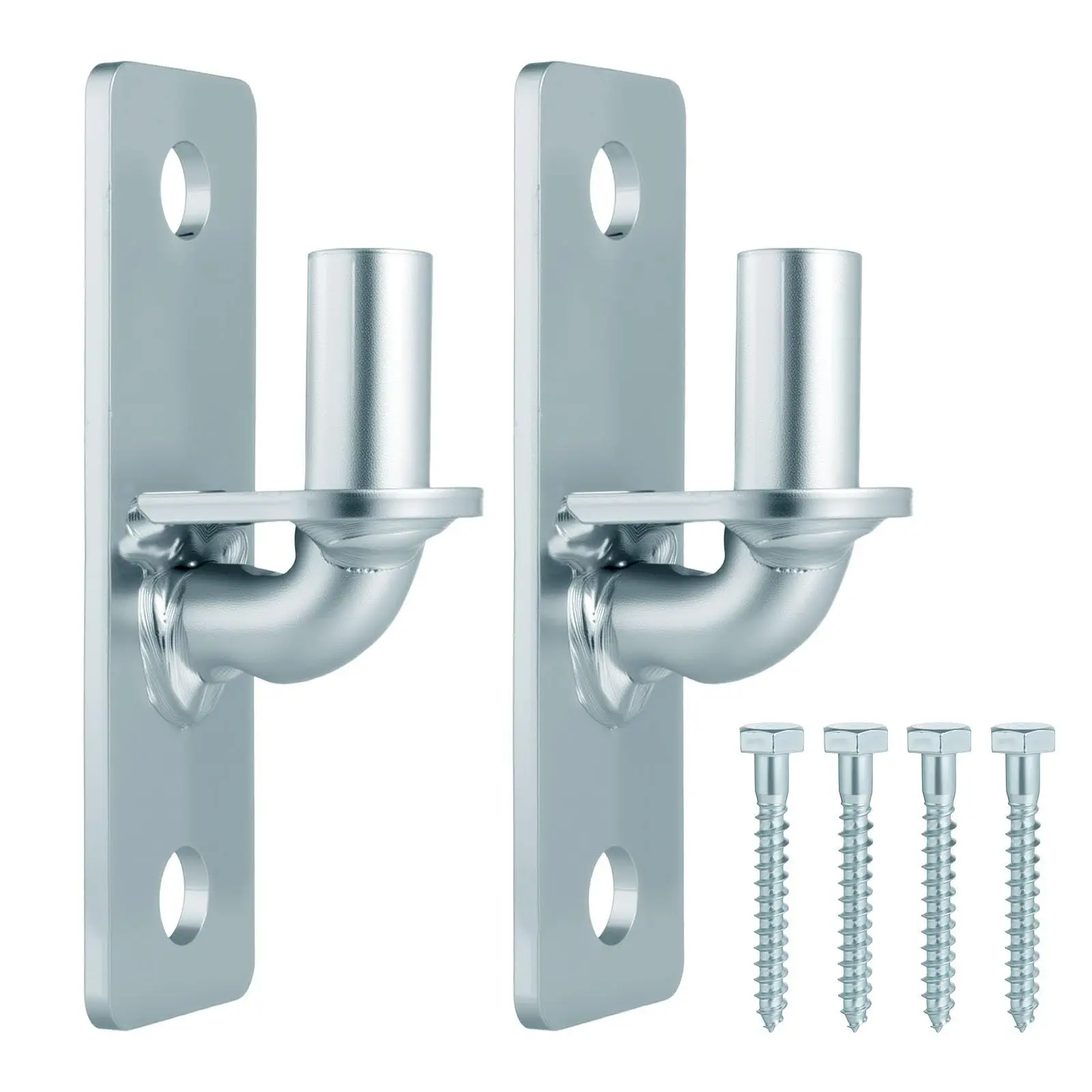 2/4 Pack Wall Mount Gate Hinges with 5/8" Pin Included Screws Heavy Duty Galvanized Outdoor Metal for Fence Posts Metal Farm & Chain Link Gate Hinges for Fences Barns Sheds and Gates
