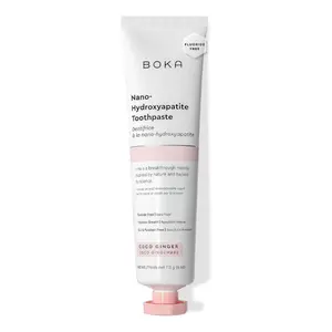Boka Fluoride Free Toothpaste, Nano Hydroxyapatite Toothpaste, Appropriate for Sensitive Teeth - for Adult, Kids Oral Care - Coco Ginger Flavor, 4 Fl Oz US Manufactured