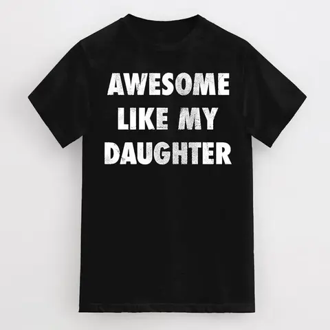 Men's 100% Soft Cotton Classic Dad Print T-Shirt - Short-Sleeve, Funny Dad-Proud Message Graphic, Father's Day Gift, Sport-Ready Casual Menswear Top