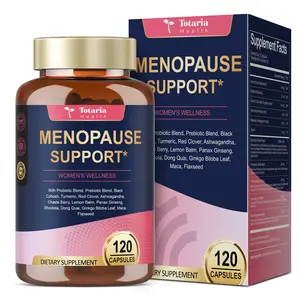 Totaria 40-in-1 Menopause Supplements for Women, Multibenefit & Complete Black Cohosh for Hot Flashes, Night Sweats & Hormone Balance, w/ Probiotics, DIM, Vitex, Dong Quai, Red Clover  120 Vegan Caps Healthcare Dietary Edible Fitness Vitamins Capsule